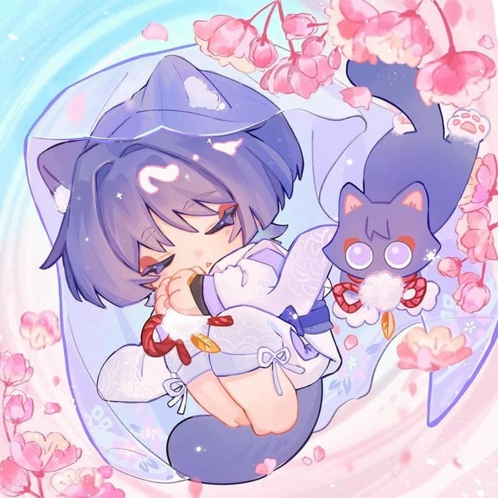 Hình Wanderer chibi phù hợp cho người mê