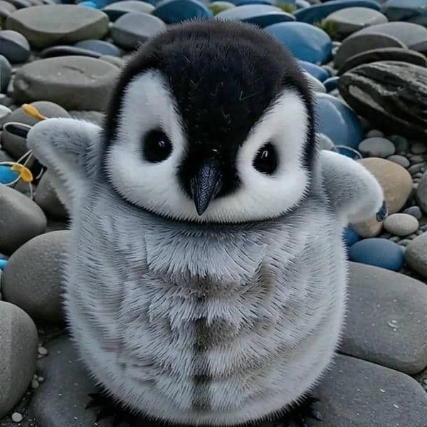 Ảnh đại diện chim cánh cụt mang cảm giác vui vẻ, đáng yêu.