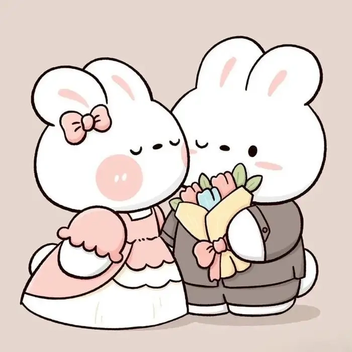 Avatar thỏ chibi dễ thương, phù hợp làm ảnh đại diện.