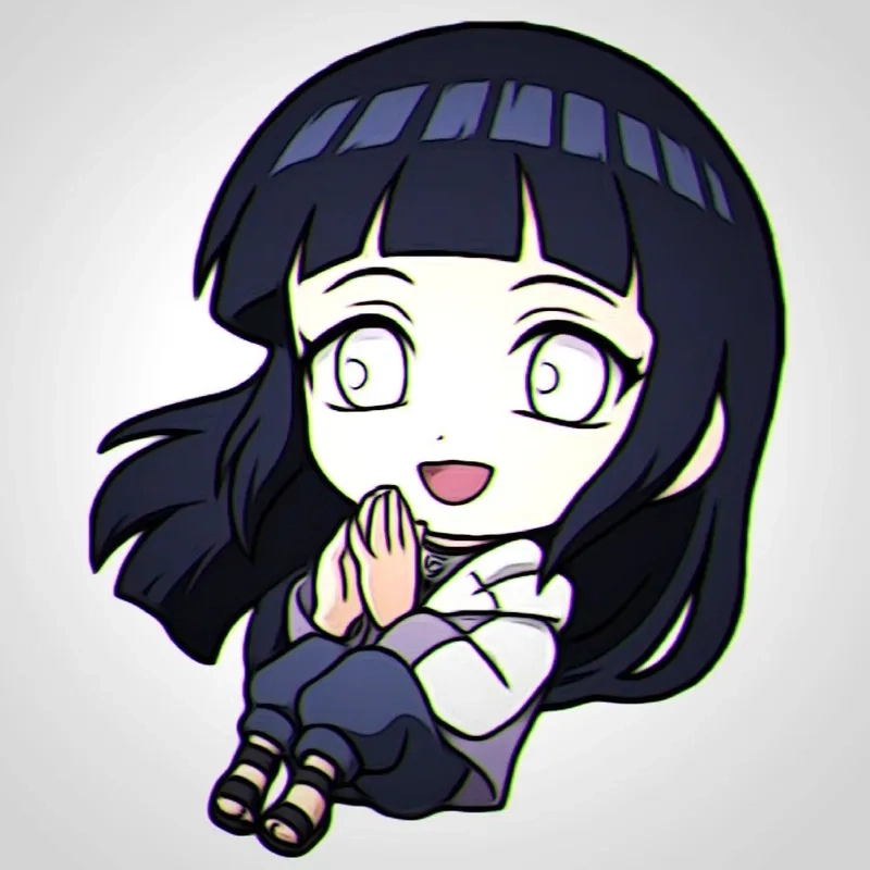 Hinata chibi có tạo hình nhỏ nhắn và đáng yêu.