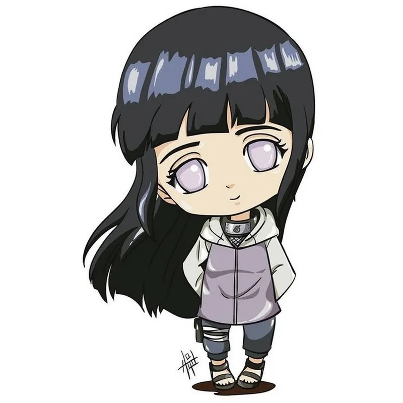 Hinata Hyuga chibi png rõ nét và dễ dùng.