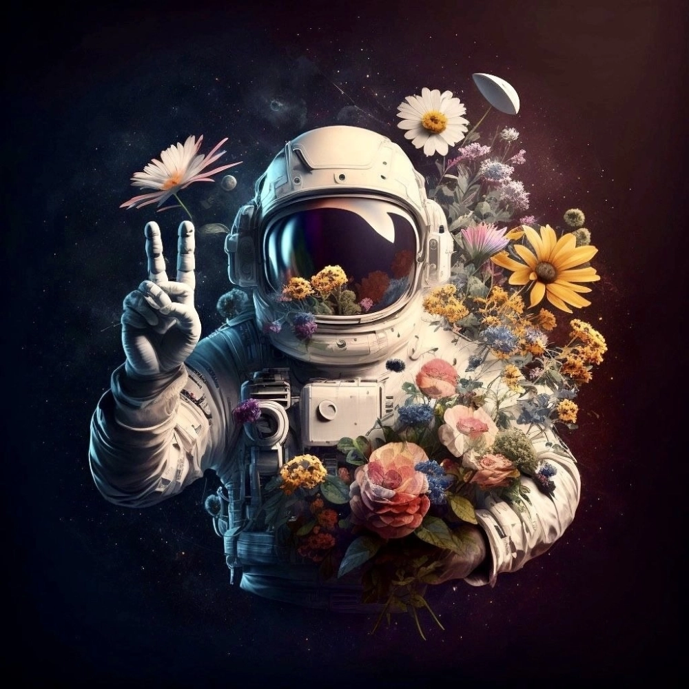 Avatar phi hành gia cho bé có màu sắc vui nhộn và hình ảnh thân thiện.