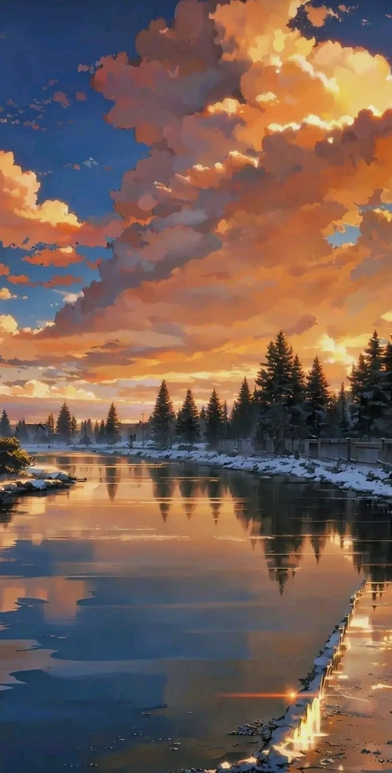 Thế giới mộng mơ qua những bức ảnh phong cảnh đẹp anime đầy màu sắc.