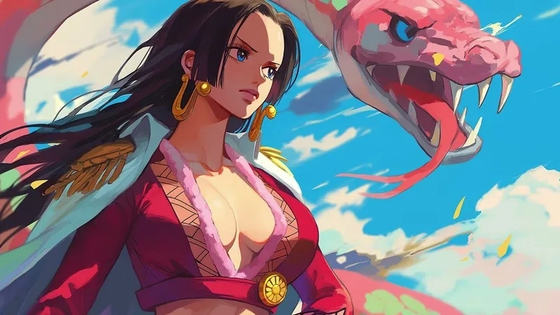 Tạo hình nhỏ nhắn và dễ thương khó cưỡng của nhân vật boa hancock chibi.