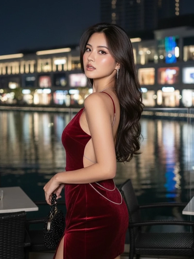 Outfit dạo phố cùng Gái xinh mặc váy hở lưng nhẹ nhàng