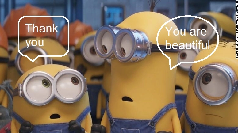 Hình ảnh Minions cảm ơn nhau nhí nhố