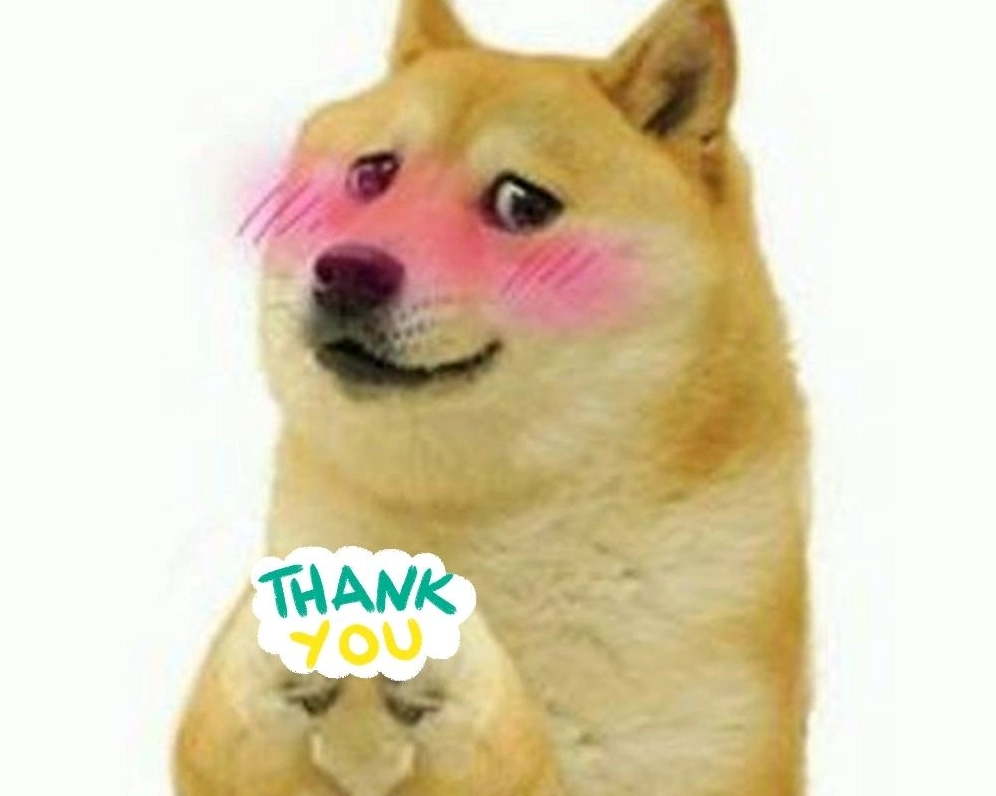 Meme chú chó cảm ơn đáng yêu ngoạm luôn trái tim